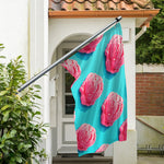 Pink Strawberry Ice Cream Print Polyester Flag
