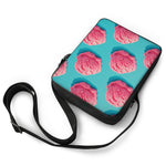 Pink Strawberry Ice Cream Print Rectangular Crossbody Bag
