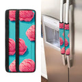 Pink Strawberry Ice Cream Print Refrigerator Handle Covers