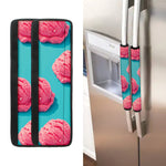 Pink Strawberry Ice Cream Print Refrigerator Handle Covers