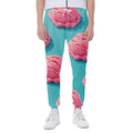 Pink Strawberry Ice Cream Print Joggers