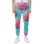 Pink Strawberry Ice Cream Print Scuba Joggers