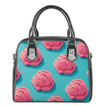 Pink Strawberry Ice Cream Print Shoulder Handbag