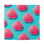 Pink Strawberry Ice Cream Print Silk Bandana