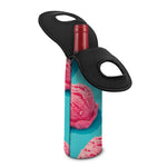 Pink Strawberry Ice Cream Print Single Neoprene Wine Tote