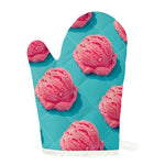 Pink Strawberry Ice Cream Print Single Oven Mitt