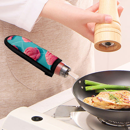 Pink Strawberry Ice Cream Print Skillet Handle Cover