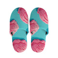 Pink Strawberry Ice Cream Print Slippers