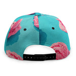 Pink Strawberry Ice Cream Print Snapback Cap