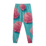 Pink Strawberry Ice Cream Print Sweatpants