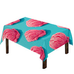 Pink Strawberry Ice Cream Print Tablecloth