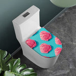 Pink Strawberry Ice Cream Print Toilet Lid Cover