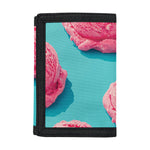 Pink Strawberry Ice Cream Print Trifold Wallet
