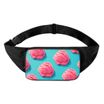 Pink Strawberry Ice Cream Print Waist Bag