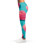 Pink Strawberry Ice Cream Print Women's Leggings