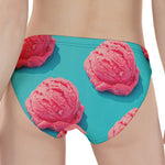 Pink Strawberry Ice Cream Print Women's Panties