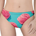 Pink Strawberry Ice Cream Print Women's Thong