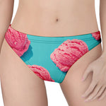 Pink Strawberry Ice Cream Print Women's Thong