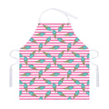 Pink Striped Ice Cream Pattern Print Adjustable Apron