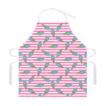 Pink Striped Ice Cream Pattern Print Adjustable Apron