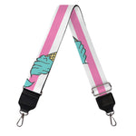 Pink Striped Ice Cream Pattern Print Bag Strap