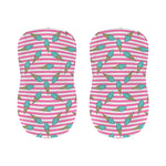 Pink Striped Ice Cream Pattern Print Bar Stool Covers