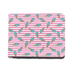 Pink Striped Ice Cream Pattern Print Bifold Wallet