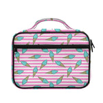 Pink Striped Ice Cream Pattern Print Briefcase Bible Bag