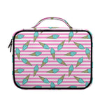 Pink Striped Ice Cream Pattern Print Briefcase Bible Bag