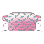 Pink Striped Ice Cream Pattern Print Car Windshield Snow Cover