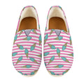 Pink Striped Ice Cream Pattern Print Casual Shoes