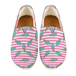Pink Striped Ice Cream Pattern Print Casual Shoes