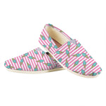 Pink Striped Ice Cream Pattern Print Casual Shoes
