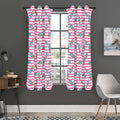 Pink Striped Ice Cream Pattern Print Grommet Curtain Panels