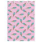 Pink Striped Ice Cream Pattern Print Curtain