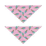 Pink Striped Ice Cream Pattern Print Dog Bandana