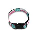 Pink Striped Ice Cream Pattern Print Dog Collar