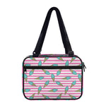 Pink Striped Ice Cream Pattern Print Double Strap Bible Bag