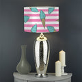 Pink Striped Ice Cream Pattern Print Drum Lamp Shade