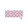 Pink Striped Ice Cream Pattern Print Extended Mouse Pad