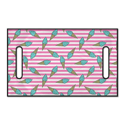 Pink Striped Ice Cream Pattern Print Golf Cart Seat Cover