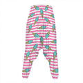 Pink Striped Ice Cream Pattern Print Hammer Pants