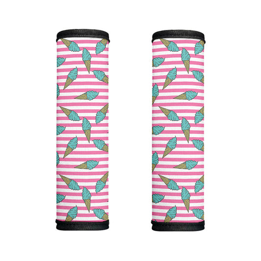 Pink Striped Ice Cream Pattern Print Handle Covers