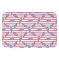 Pink Striped Ice Cream Pattern Print Indoor Door Mat