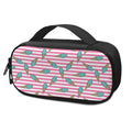 Pink Striped Ice Cream Pattern Print Portable Cooler Travel Case