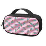 Pink Striped Ice Cream Pattern Print Insulin Cooler Travel Case