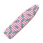 Pink Striped Ice Cream Pattern Print Ironing Board Cover