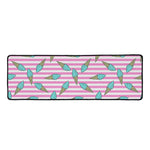 Pink Striped Ice Cream Pattern Print Long Kitchen Mat