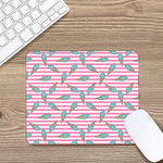 Pink Striped Ice Cream Pattern Print Mouse Pad