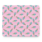 Pink Striped Ice Cream Pattern Print Mouse Pad
